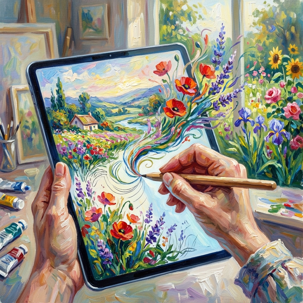 Hand drawing on screen
